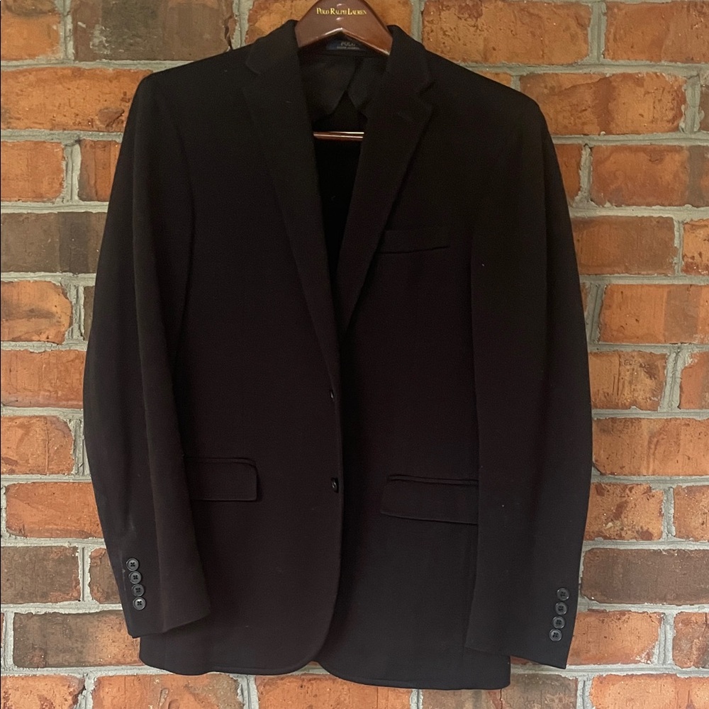 $795 Polo Black knit blazer